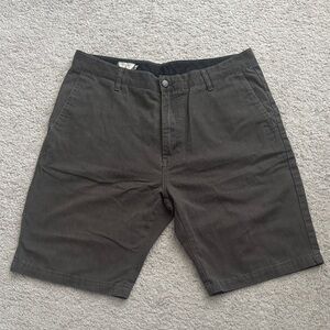 Volcom Men's Dark Gray Flat Front Shorts